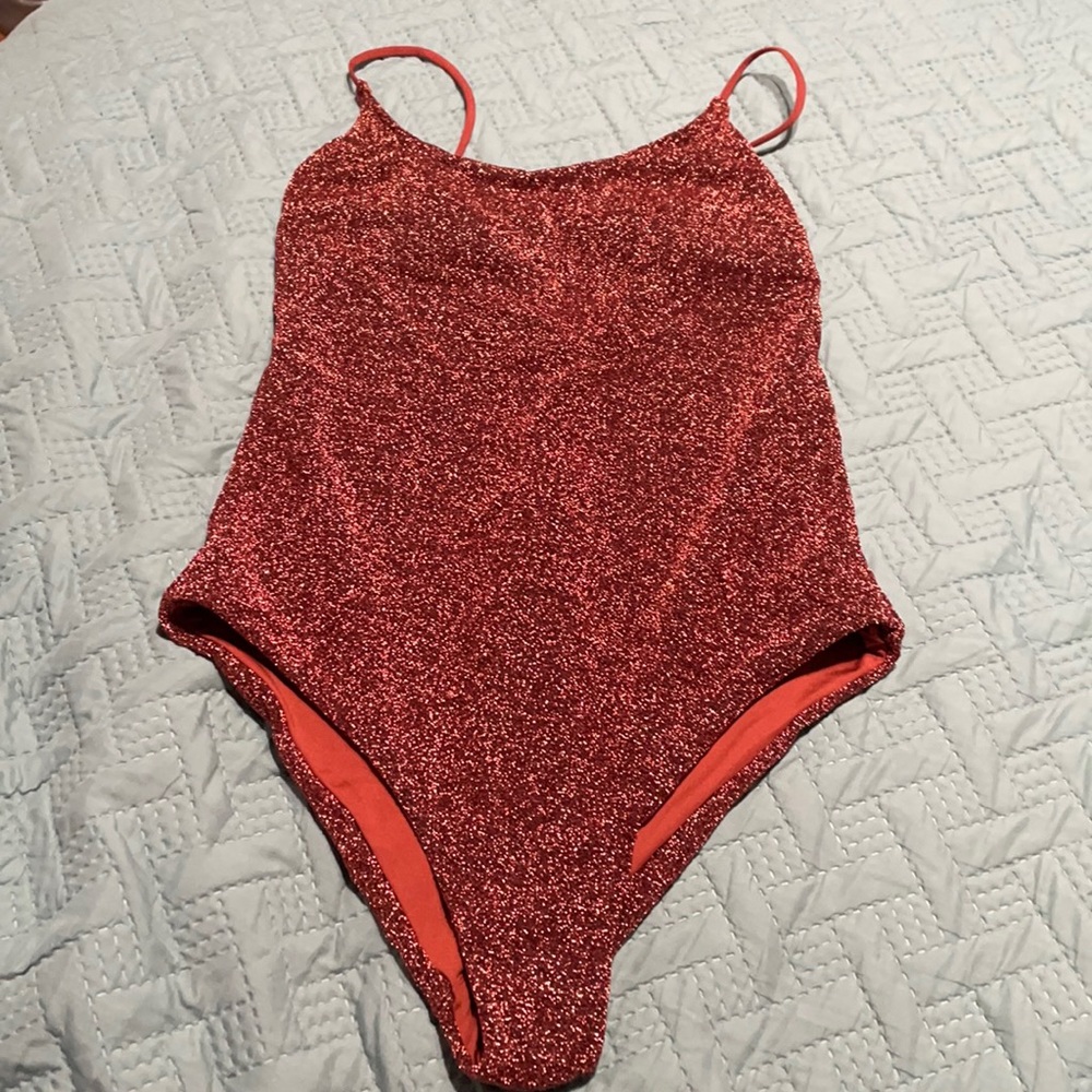 Copper one piece swim